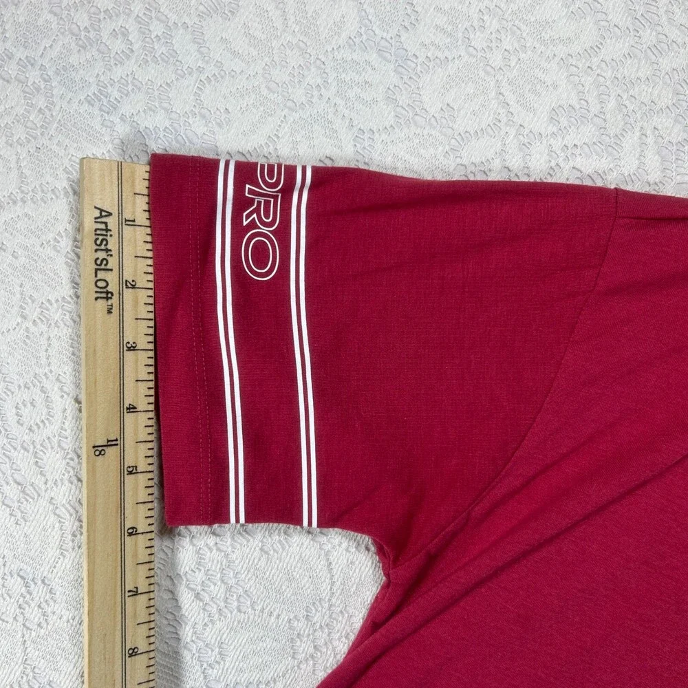 Nike Pro Dri-FIT Crop T-Shirt in University Red Swoosh XL Women's